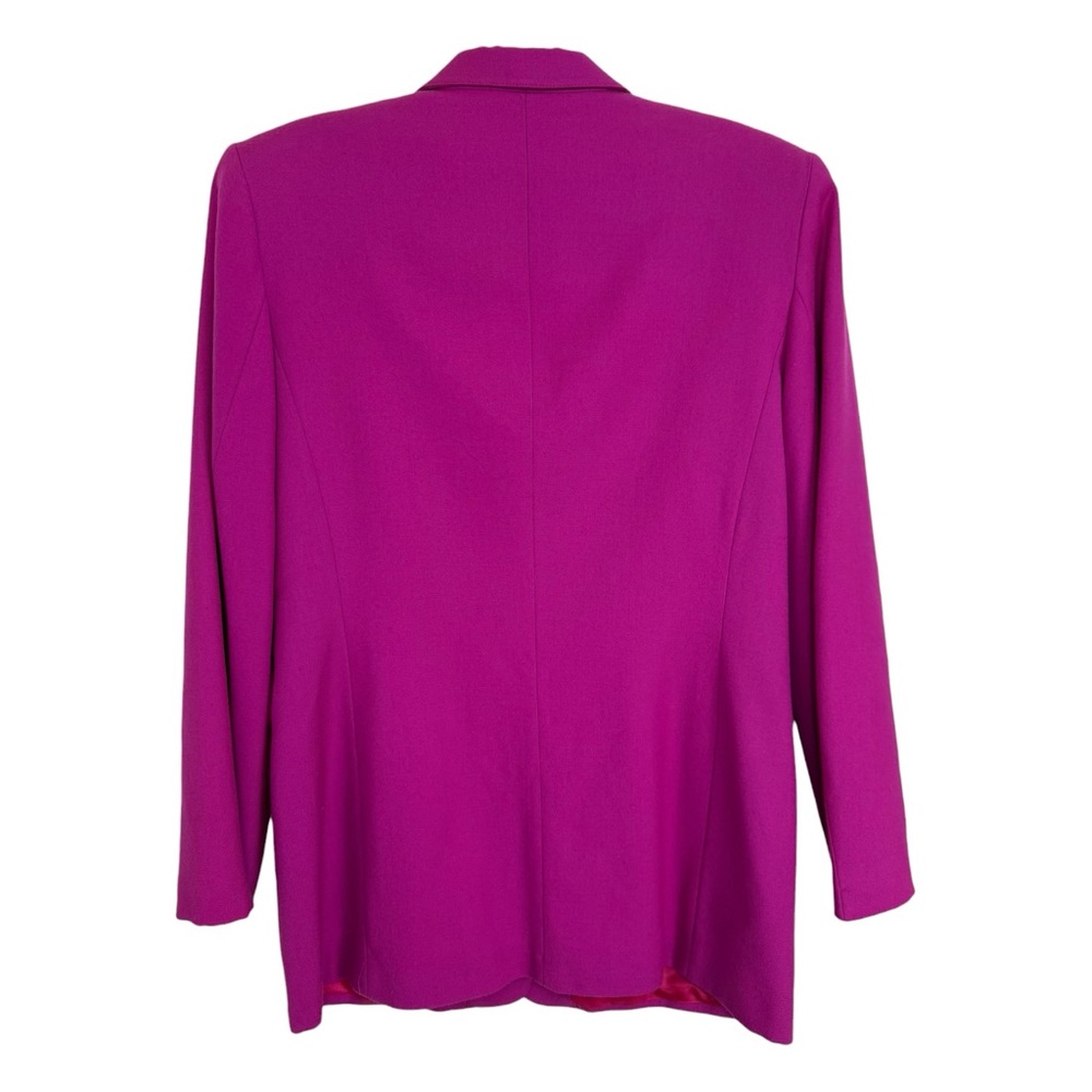Vintage Wool Blazer Jacket Size 6 Pink Magenta Office 80s - Picture 2 of 10